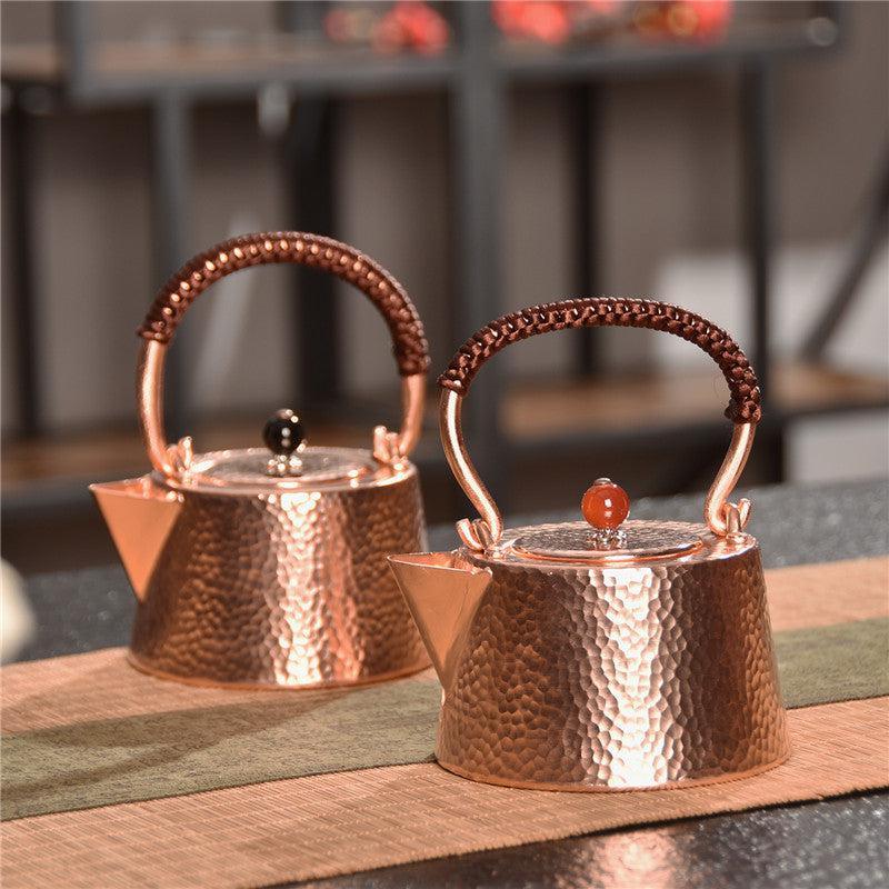 {{ collection.title }} - Red Copper Household Tea Pot, Tea Set, Electric Ceramic Stove Type Copper Pot - Cuppio